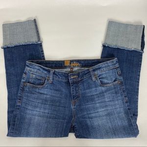 Kut from the Kloth Cuffed Straight Leg Jeans, 8